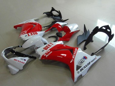 2008-2012 Kawasaki ZX250R Motorcycle Fairings - White Red BEET Canada for Sale