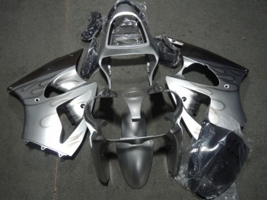 2000-2002 Kawasaki ZX6R Motorcycle Fairings - Silver Grey Flame Canada for Sale