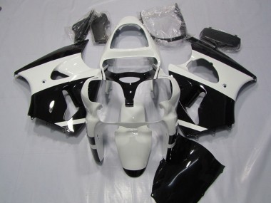 2000-2002 Kawasaki ZX6R Motorcycle Fairings - White Glossy Black Canada for Sale