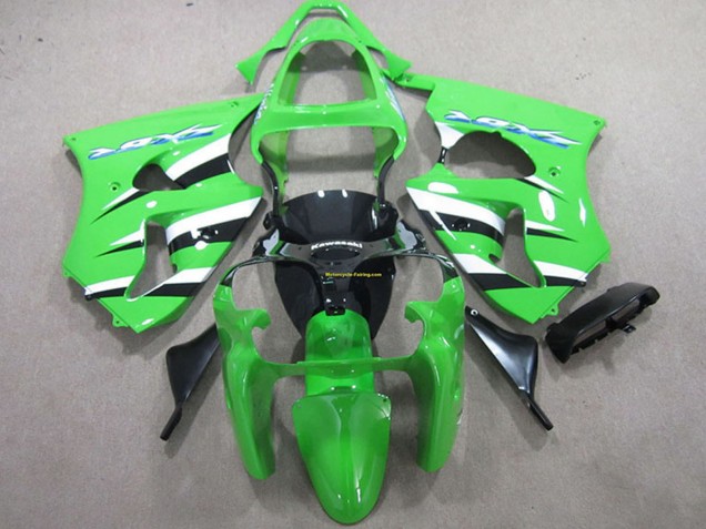 2000-2002 Kawasaki ZX6R Motorcycle Fairing Kit - Green White Black Canada for Sale
