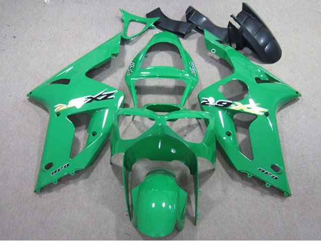 2003-2004 Kawasaki ZX6R Motorcycle Fairing Kits - Green Canada for Sale