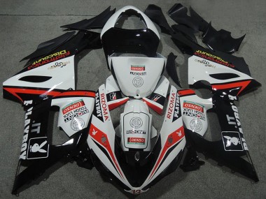 2005-2006 Kawasaki ZX6R Motorcycle Fairings - White Black Red Rizoma Playboy Canada for Sale