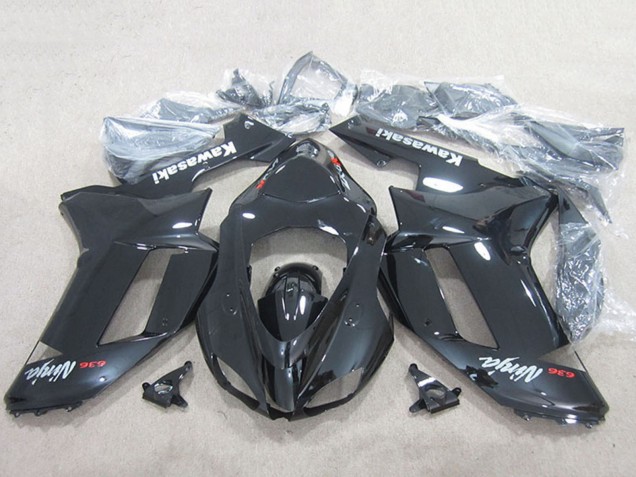 2007-2008 Kawasaki ZX6R Motorcycle Fairings - Black Ninja 636 Canada for Sale