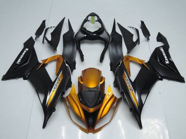 2013-2018 Kawasaki ZX6R Motorcycle Fairings - Matte Black Orange Canada for Sale