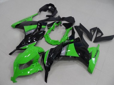 2013-2018 Kawasaki ZX300R Motorcycle Fairings - Green Glossy Black Canada for Sale