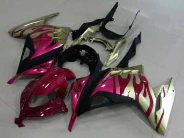 2013-2018 Kawasaki ZX300R Motorcycle Fairings - Gold Pink Red Black Canada for Sale