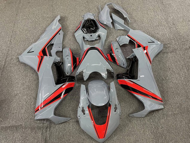 2017-2023 Honda CBR1000RR Motorcycle Fairings - Nardo Grey with Red Stripe Canada for Sale