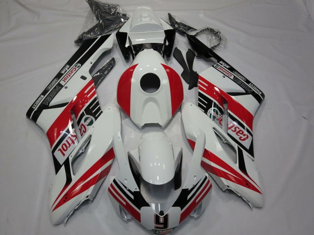 2004-2005 Honda CBR1000RR Motorcycle Fairings - White Red Glossy Black Castrol 9 Canada for Sale