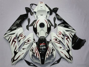 2004-2005 Honda CBR1000RR Motorcycle Fairings - White Glossy Black Red Flame Canada for Sale