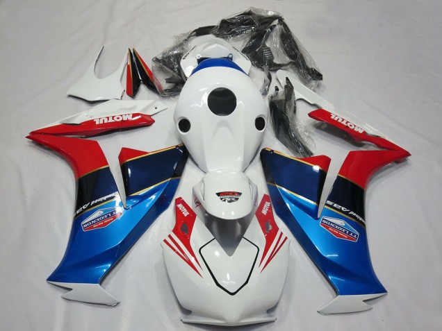2012-2016 Honda CBR1000RR Motorcycle Fairings - White Red Blue Motul Canada for Sale