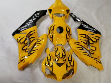 2012-2016 Honda CBR1000RR Motorcycle Fairings - Yellow Black Flame Canada for Sale