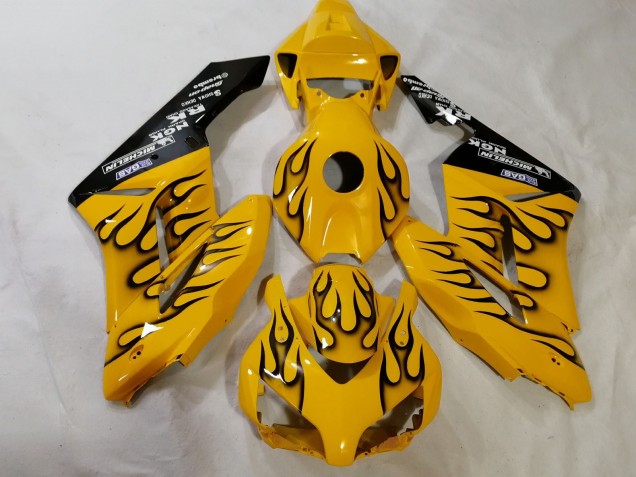 2012-2016 Honda CBR1000RR Motorcycle Fairings - Yellow Black Flame Canada for Sale