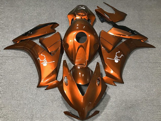 2012-2016 Honda CBR1000RR Motorcycle Fairings - Deep Orange Glossy Black Canada for Sale