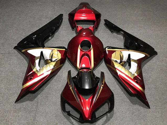 2006-2007 Honda CBR1000RR Motorcycle Fairings - Red White Gold Glossy Black Canada for Sale