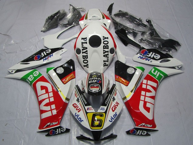 2012-2016 Honda CBR1000RR Motorcycle Fairings - White Red Green Givi PlayBoy Canada for Sale