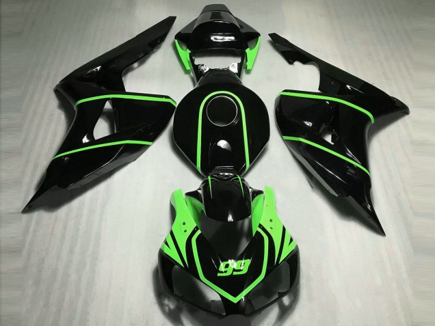 2006-2007 Honda CBR1000RR Motorcycle Fairings - Glossy Black High Viz Green Canada for Sale