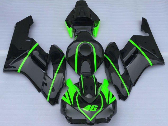 2004-2005 Honda CBR1000RR Motorcycle Fairings - Glossy Black High Viz Green Canada for Sale