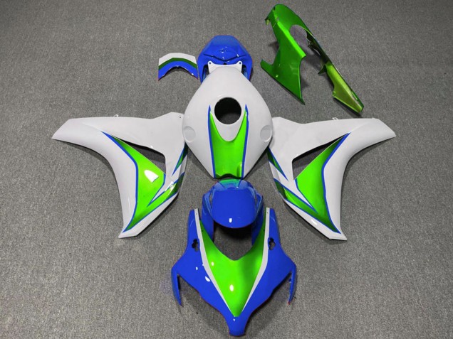 2008-2011 Honda CBR1000RR Motorcycle Fairings - White Green Blue Canada for Sale