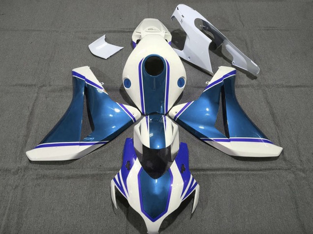 2008-2011 Honda CBR1000RR Motorcycle Fairings - White Glossy Pearl Blue Canada for Sale