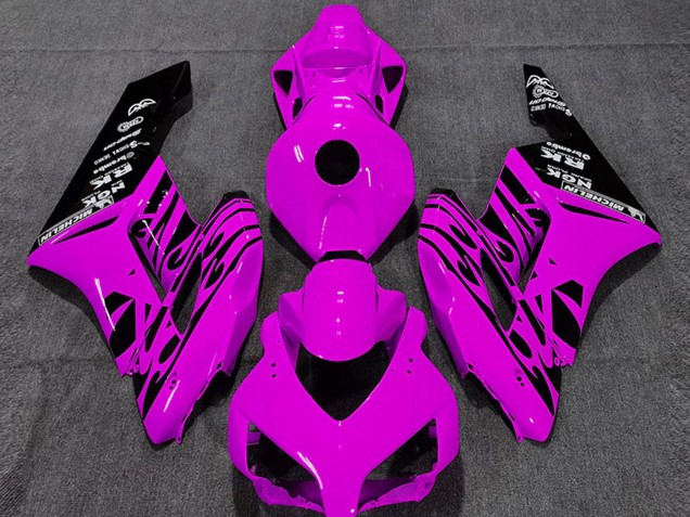 2004-2005 Honda CBR1000RR Motorcycle Fairings - Pink Glossy Black Flame Canada for Sale