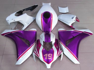2008-2011 Honda CBR1000RR Motorcycle Fairings - White Glossy Purple Pink 19 Canada for Sale