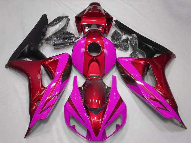 2006-2007 Honda CBR1000RR Motorcycle Fairings - Red Pink Matte Black Canada for Sale
