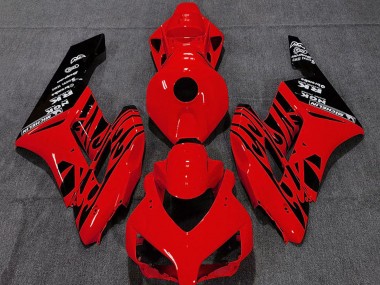 2004-2005 Honda CBR1000RR Motorcycle Fairings - Red Glossy Black Flame Canada for Sale