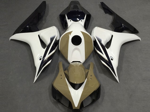 2006-2007 Honda CBR1000RR Motorcycle Fairings - White Tan Glossy Black Canada for Sale