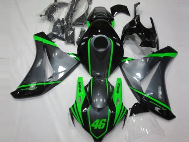 2008-2011 Honda CBR1000RR Motorcycle Fairings - Grey Green Matte Black Motul 46 Canada for Sale