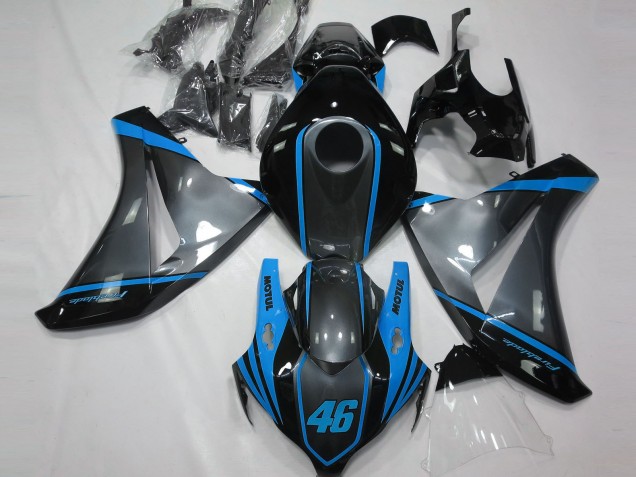 2008-2011 Honda CBR1000RR Motorcycle Fairings - Grey Blue Matte Black Motul 46 Canada for Sale