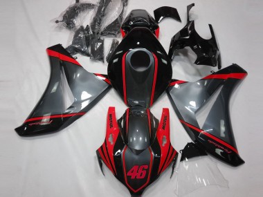 2008-2011 Honda CBR1000RR Motorcycle Fairings - Grey Red Matte Black Motul 46 Canada for Sale