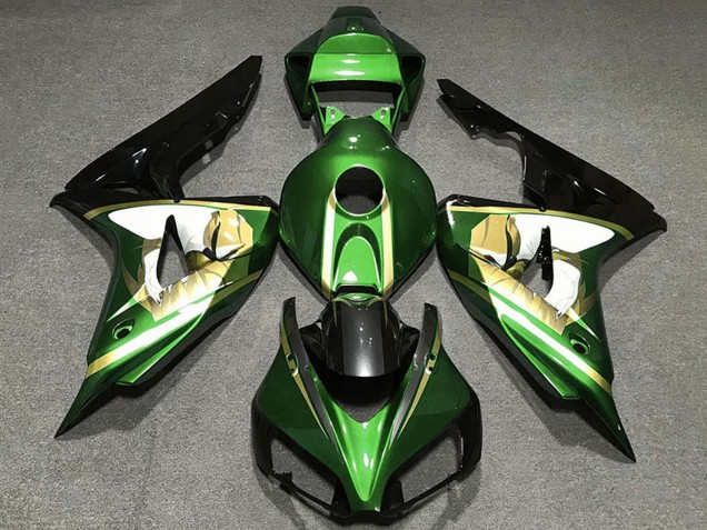 2006-2007 Honda CBR1000RR Motorcycle Fairings - Green White Gold Glossy Black Canada for Sale