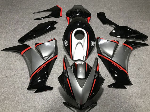 2012-2016 Honda CBR1000RR Motorcycle Fairings - Gunmetal Grey Glossy Black Red Canada for Sale