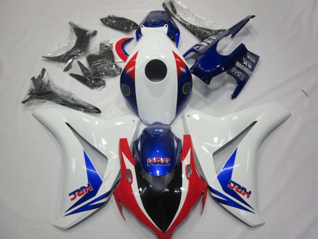 2008-2011 Honda CBR1000RR Motorcycle Fairing - White Blue Red HRC Canada for Sale