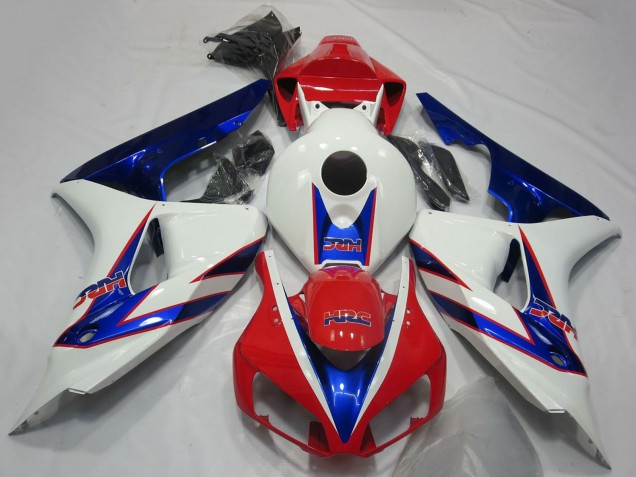 2006-2007 Honda CBR1000RR Motorcycle Fairings - White Red Blue HRC OEM Style Canada for Sale