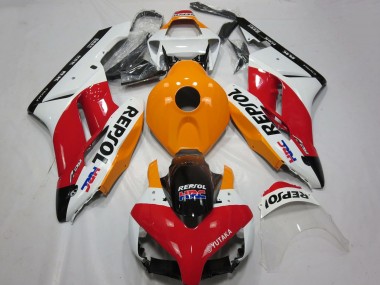 2004-2005 Honda CBR1000RR Motorcycle Fairing - White Orange Red Glossy Black Repsol HRC Canada for Sale