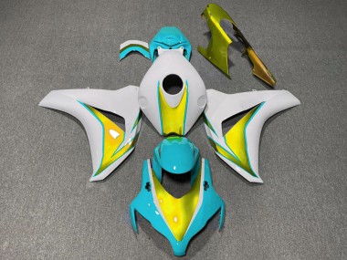 2008-2011 Honda CBR1000RR Motorcycle Fairings - White Light Blue Gold Canada for Sale