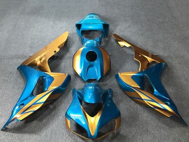 2006-2007 Honda CBR1000RR Motorcycle Fairings - Light Blue Gold Canada for Sale