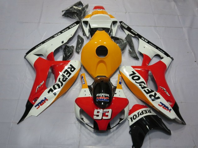 2006-2007 Honda CBR1000RR Motorcycle Fairings - Orange White Red Glossy Black Repsol HRC 93 Canada for Sale