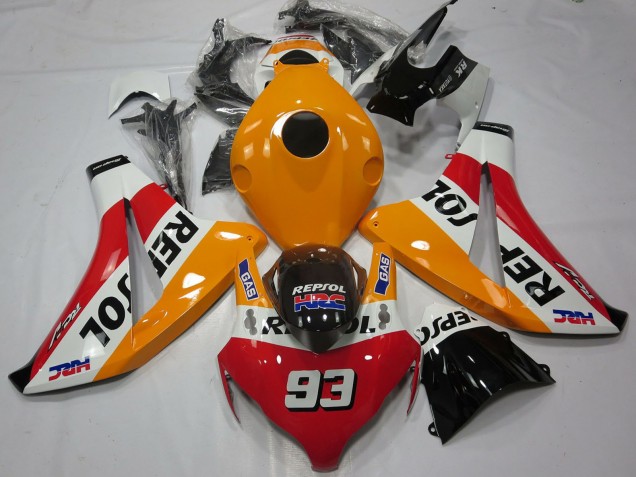2008-2011 Honda CBR1000RR Motorcycle Fairings - Orange White Red Glossy Black Repsol 93 Canada for Sale