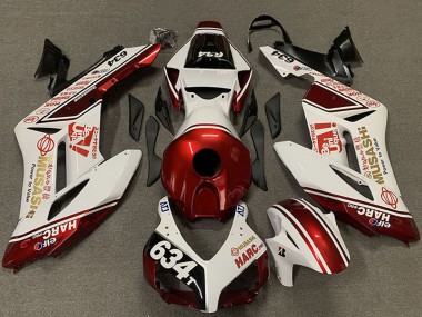 2004-2005 Honda CBR1000RR Motorcycle Fairings - White Red Musashi 634 Canada for Sale