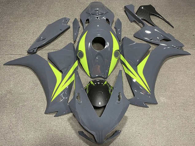 2012-2016 Honda CBR1000RR Motorcycle Fairings - Nardo Grey Fluo Yellow Carbon Fiber Canada for Sale