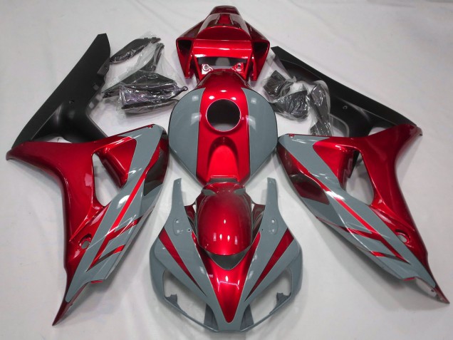 2006-2007 Honda CBR1000RR Motorcycle Fairings - Nardo Grey Red Matte Black Canada for Sale