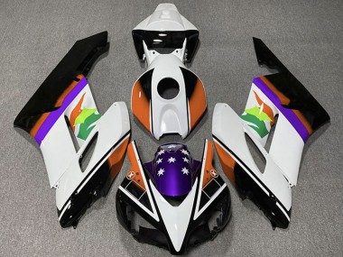2004-2005 Honda CBR1000RR Motorcycle Fairings - White Orange Purple Glossy Black Star Canada for Sale