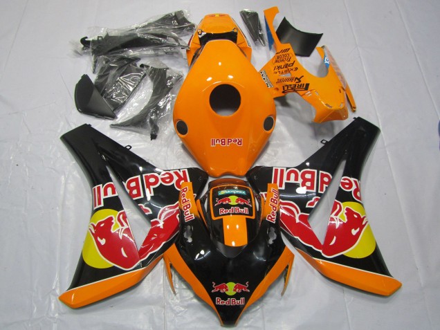 2008-2011 Honda CBR1000RR Motorcycle Fairings - Orange Yellow Glossy Black Red Bull Canada for Sale