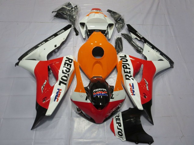 2006-2007 Honda CBR1000RR Motorcycle Fairings - Orange White Red Glossy Black Repsol HRC Canada for Sale