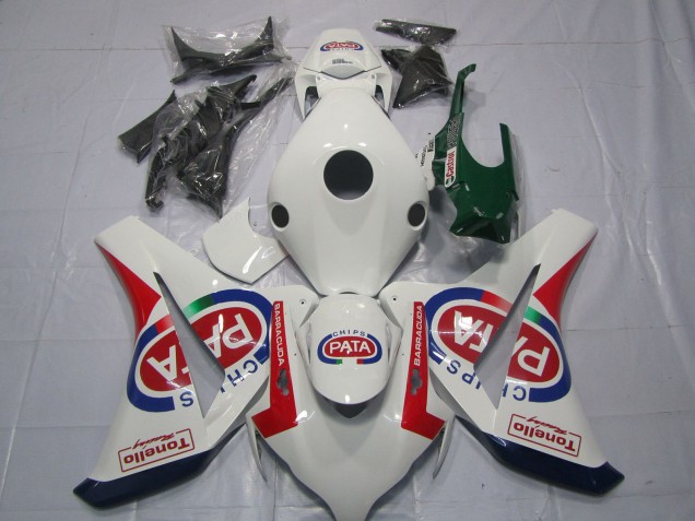 2008-2011 Honda CBR1000RR Motorcycle Fairings - White Red Blue Pata Castrol Tonello Canada for Sale