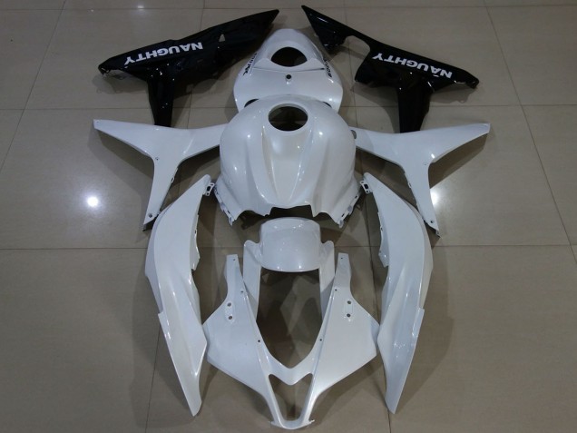 2007-2008 Honda CBR600RR Motorcycle Fairing - White Glossy Black Canada for Sale