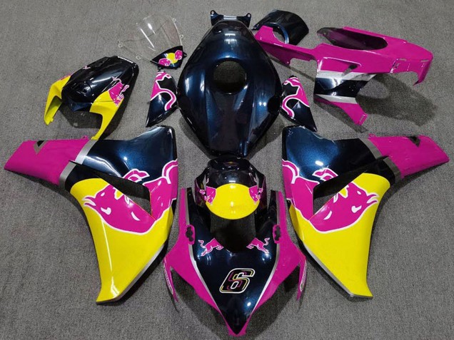 2008-2011 Honda CBR1000RR Motorcycle Fairings - Dark Blue Pink Yellow Red Bull Canada for Sale