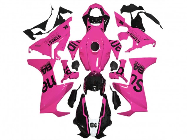 2017-2023 Honda CBR1000RR Motorcycle Fairings - Pink Glossy Black Street Flava Canada for Sale